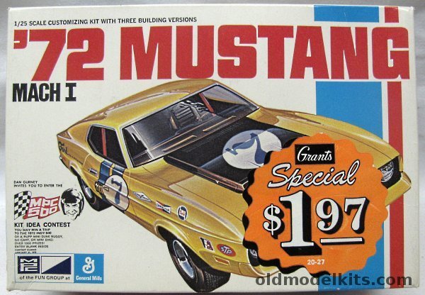 MPC 1/25 1972 Ford Mustang Mach I - Stock / Trans Am Racer / Hairy Super Stock, 1-7213 plastic model kit